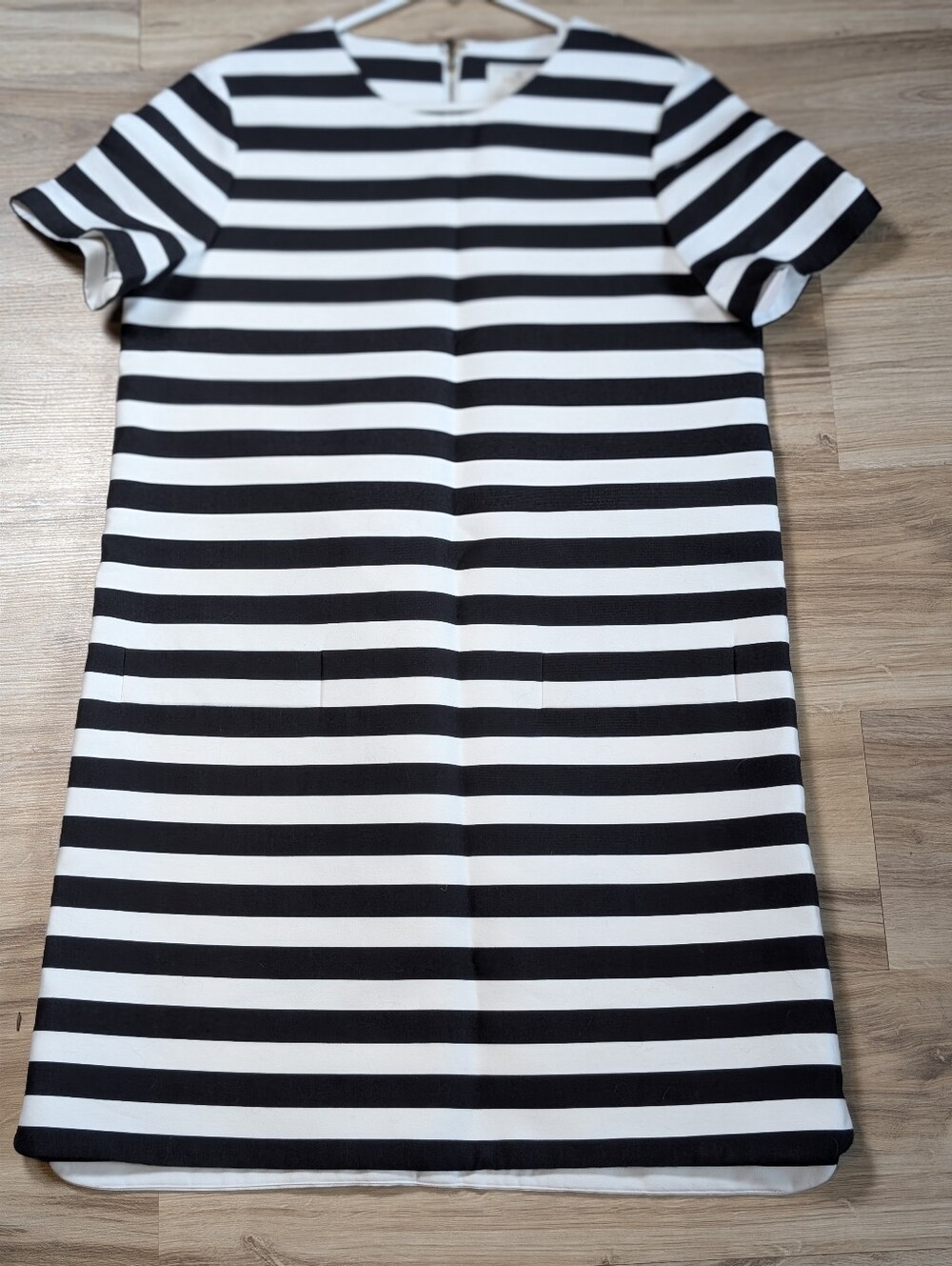 Kate Spade Short Sleeve Cotton/Silk Striped Short Shift Dress